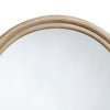 Riri Round Wall Mirror | 36’’ Brown Wood Frame | Non Beveled Frame BM334574