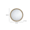 Riri Round Wall Mirror | 36’’ Brown Wood Frame | Non Beveled Frame BM334574