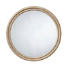 Riri Round Wall Mirror | 36" Brown Wood Frame | Non Beveled Frame