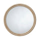 Riri Round Wall Mirror | 36" Brown Wood Frame | Non Beveled Frame