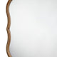 Deri Scalloped Wall Mirror | 31’’ Brown Frame | Non Beveled Edge BM334576