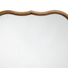 Deri Scalloped Wall Mirror | 31’’ Brown Frame | Non Beveled Edge BM334576