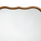 Deri Scalloped Wall Mirror | 31’’ Brown Frame | Non Beveled Edge BM334576