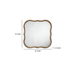 Deri Scalloped Wall Mirror | 31’’ Brown Frame | Non Beveled Edge BM334576