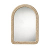 Grix Wall Mirror | 38" Brown Braided Arch Frame | Woven Cornhusk