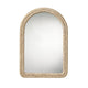 Grix Wall Mirror | 38" Brown Braided Arch Frame | Woven Cornhusk