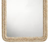 Grix Wall Mirror | 38’’ Brown Braided Arch Frame | Woven Cornhusk BM334577