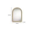 Grix Wall Mirror | 38’’ Brown Braided Arch Frame | Woven Cornhusk BM334577