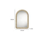 Grix Wall Mirror | 38’’ Brown Braided Arch Frame | Woven Cornhusk BM334577