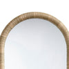 Tipz Wall Mirror | 34’’ Natural Brown Arch Frame | Woven Seagrass BM334578