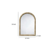 Tipz Wall Mirror | 34’’ Natural Brown Arch Frame | Woven Seagrass BM334578