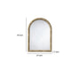 Tipz Wall Mirror | 34’’ Natural Brown Arch Frame | Woven Seagrass BM334578