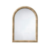 Tipz Wall Mirror | 34" Natural Brown Arch Frame | Woven Seagrass