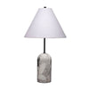 Hely Accent Table Lamp | Linen Cone Shade | Travertine Stone 28’’ BM334579