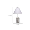 Hely Accent Table Lamp | Linen Cone Shade | Travertine Stone 28’’ BM334579