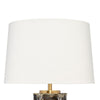 Wrix Accent Table Lamp | White Linen Shade | Ceramic Brown Base 29’’ BM334580