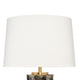 Wrix Accent Table Lamp | White Linen Shade | Ceramic Brown Base 29’’ BM334580