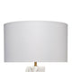 Sery Table Lamp | Linen Shade | Matte White Textured Ceramic 31’’ BM334581