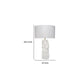 Sery Table Lamp | Linen Shade | Matte White Textured Ceramic 31’’ BM334581