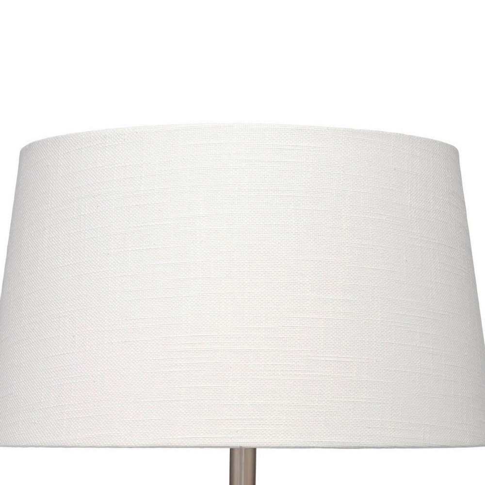 Avo Accent Table Lamp | White Linen | Antique Ceramic Design 25’’ BM334582