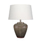 Avo Accent Table Lamp | White Linen | Antique Ceramic Design 25"