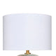 Sivy Accent Table Lamp | Linen | Round Abstract Ceramic Blue 26’’ BM334583