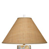 Eriy Accent Table Lamp | Brown Raffia Cone Shade | Blue Abstract 29’’ BM334584