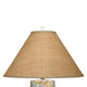 Eriy Accent Table Lamp | Brown Raffia Cone Shade | Blue Abstract 29’’ BM334584