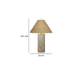 Eriy Accent Table Lamp | Brown Raffia Cone Shade | Blue Abstract 29’’ BM334584