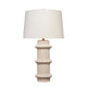 Disy Accent Table Lamp | Linen | Turned Sculptural Polyresin 30’’ BM334585