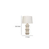 Disy Accent Table Lamp | Linen | Turned Sculptural Polyresin 30’’ BM334585