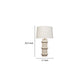 Disy Accent Table Lamp | Linen | Turned Sculptural Polyresin 30’’ BM334585