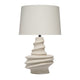 Liny Accent Table Lamp | Linen Shade | Modern Dynamic Ivory Base 29’’ BM334587