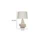 Liny Accent Table Lamp | Linen Shade | Modern Dynamic Ivory Base 29’’ BM334587