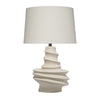 Liny Accent Table Lamp | Linen Shade | Modern Dynamic Ivory Base 29"