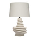 Liny Accent Table Lamp | Linen Shade | Modern Dynamic Ivory Base 29"