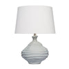 Ozy Accent Table Lamp | Linen Shade | Light Blue Turned Ceramic 23’’ BM334588