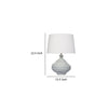 Ozy Accent Table Lamp | Linen Shade | Light Blue Turned Ceramic 23’’ BM334588