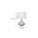 Ozy Accent Table Lamp | Linen Shade | Light Blue Turned Ceramic 23’’ BM334588