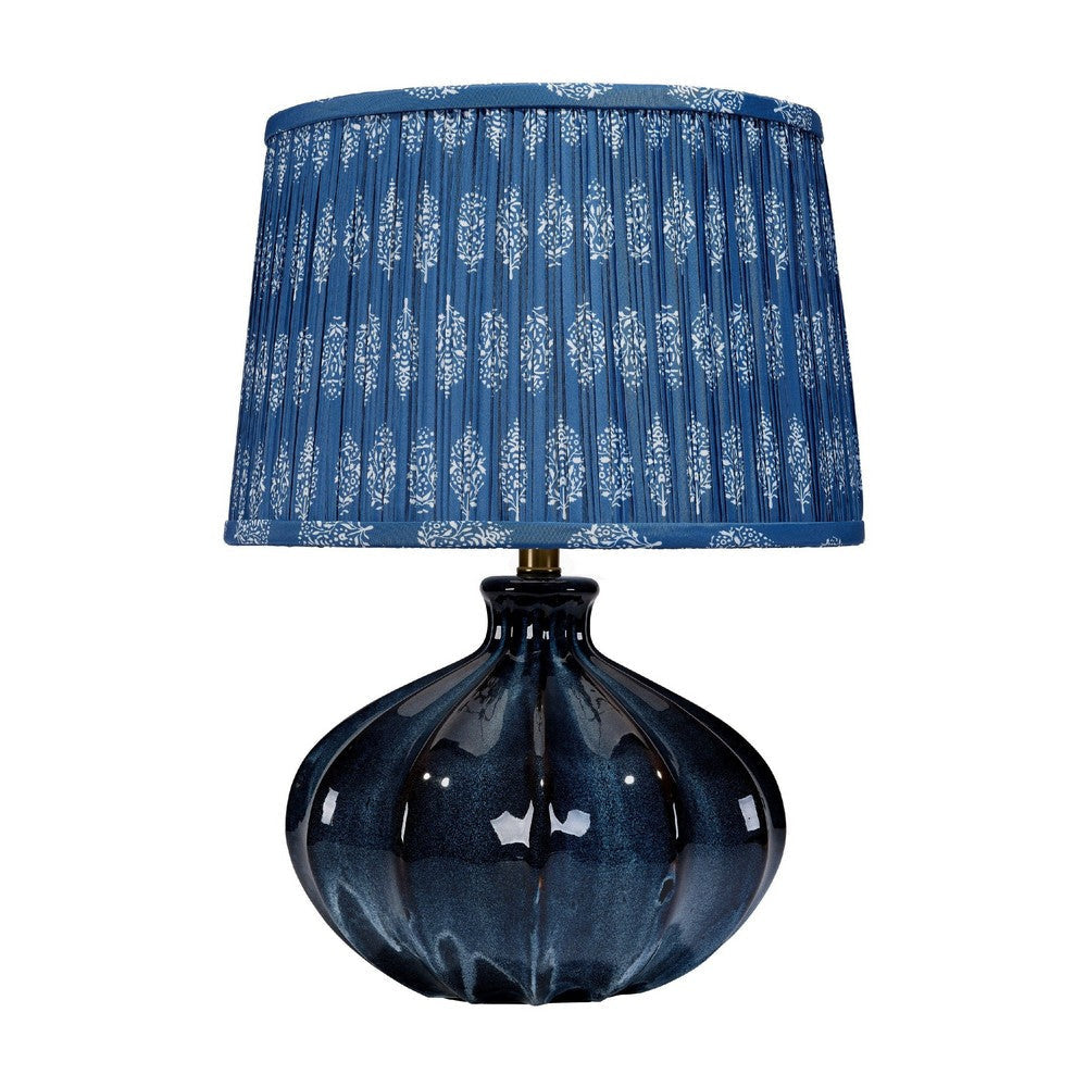 Resy Accent Table Lamp | Cotton | Classic Royal Blue and White 20’’ BM334589