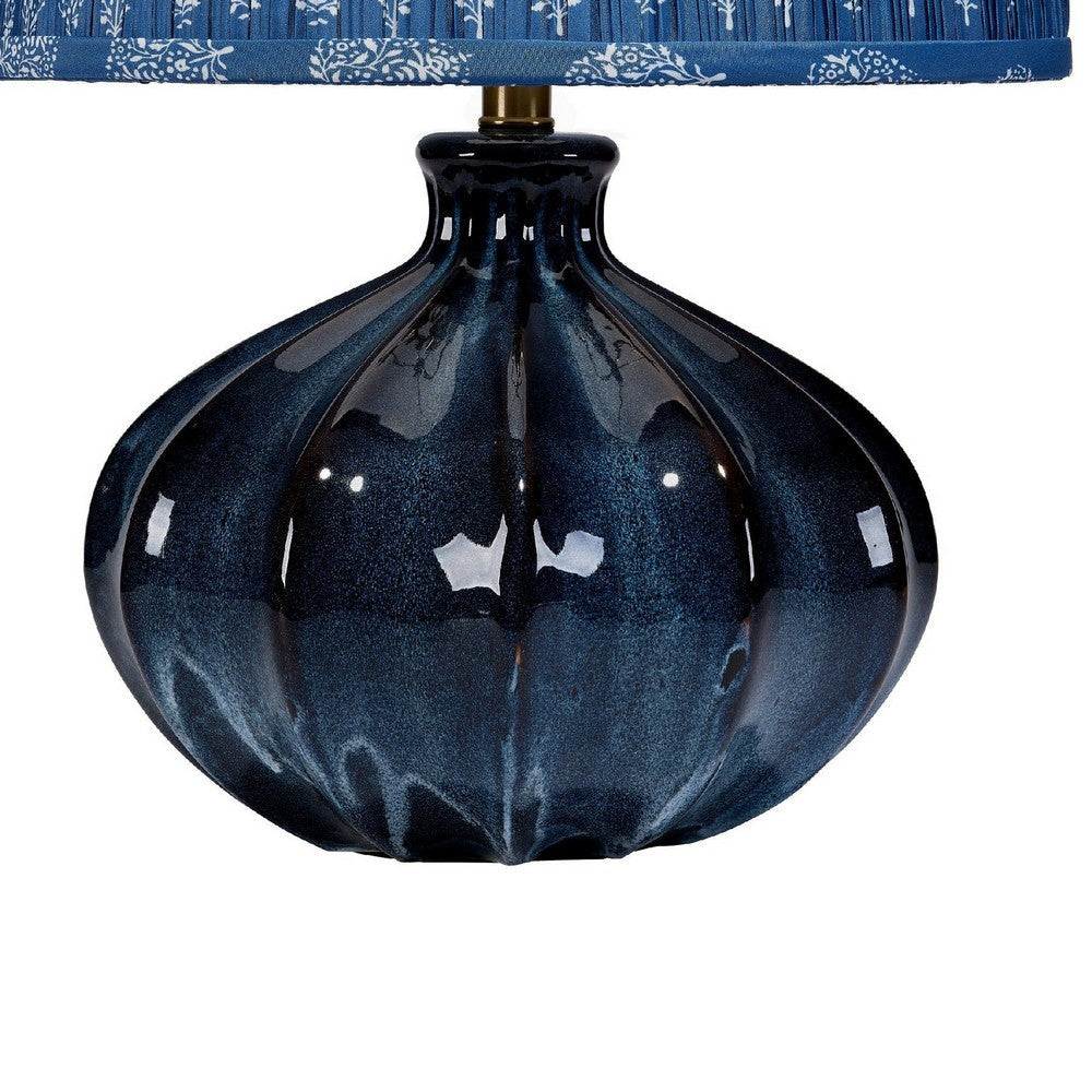 Resy Accent Table Lamp | Cotton | Classic Royal Blue and White 20’’ BM334589