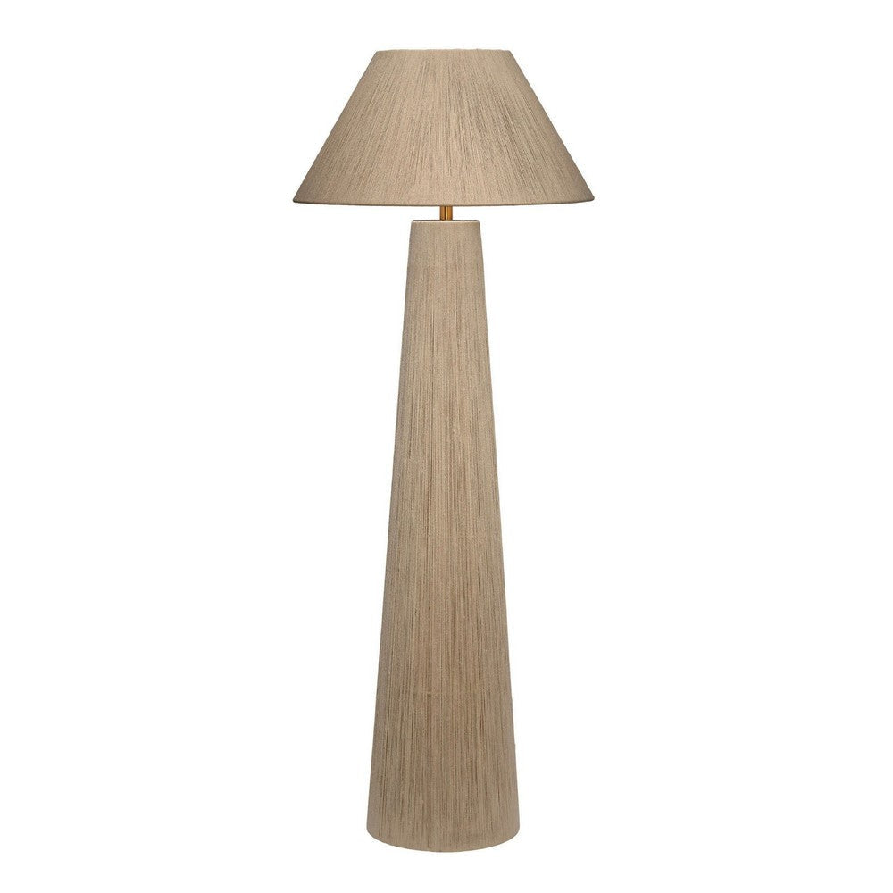 Teny Accent Floor Lamp | Tapered Shade | Brown Jute Wrapped Base 61’’ BM334590