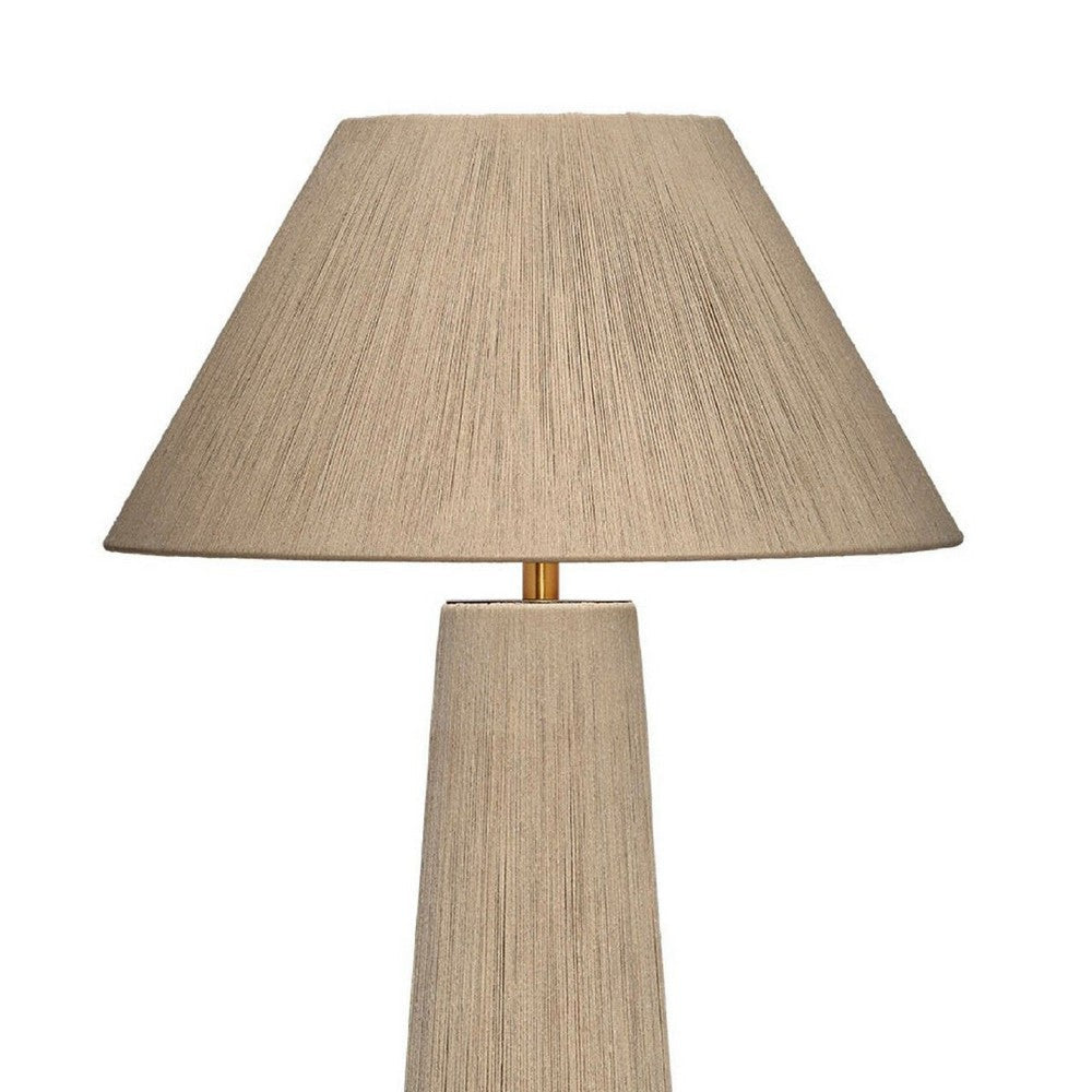 Teny Accent Floor Lamp | Tapered Shade | Brown Jute Wrapped Base 61’’ BM334590