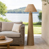 Teny Accent Floor Lamp | Tapered Shade | Brown Jute Wrapped Base 61"