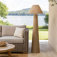 Teny Accent Floor Lamp | Tapered Shade | Brown Jute Wrapped Base 61"