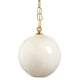 Tero Ceiling Pendant Light | Beige Blown Glass | Antique Brass | 12’’ BM334591