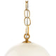 Tero Ceiling Pendant Light | Beige Blown Glass | Antique Brass | 12’’ BM334591