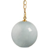 Tero Ceiling Pendant Light | Blue Blown Glass | Antique Brass | 12’’ BM334592