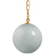 Tero Ceiling Pendant Light | Blue Blown Glass | Antique Brass | 12’’ BM334592