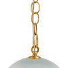 Tero Ceiling Pendant Light | Blue Blown Glass | Antique Brass | 12’’ BM334592